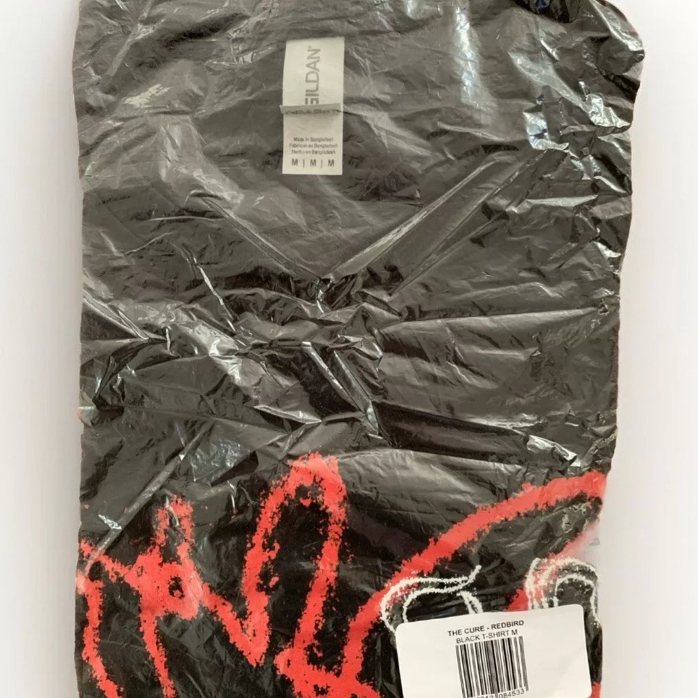 THE CURE 30th Anniversary REDBIRD WISH T-SHIRT New Medium Black Red Gilden